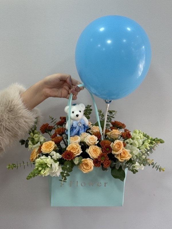 Erkek Bebek Çantada Aranjman