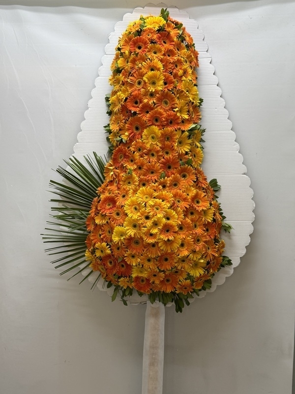 Turuncu Gerbera Çelenk